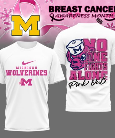 Michigan Wolverines , Premium Ncaa Breast Cancer October T-Shirt Mm