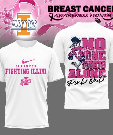Illinois Fighting Illini , Premium Ncaa Breast Cancer October T-Shirt Mm