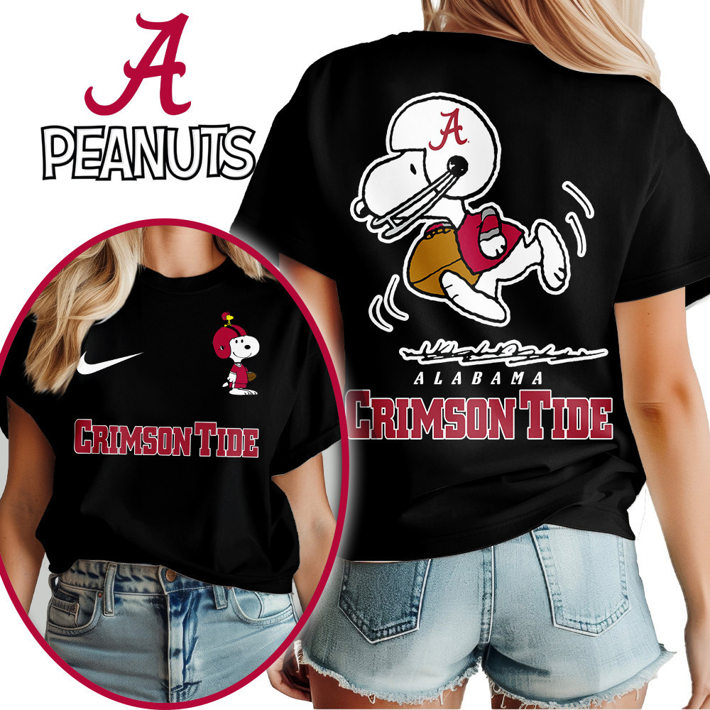Alabama Crimson Tide , Premium Ncaa X Peanuts Fan 3D Shirt Hi