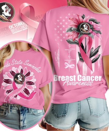 Florida State Seminoles , Premium Ncaa Breast Cancer Sunflowers 3D Shirt Hi
