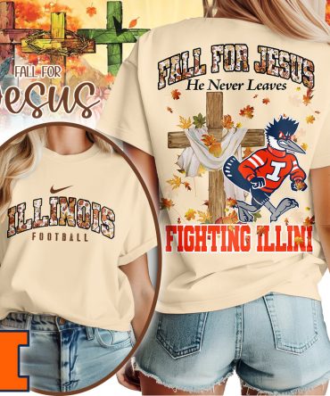 Illinois Fighting Illini , Premium Ncaa Fall For Jesus Unisex T-Shirt Mm