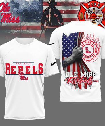 Ole Miss Rebels , Premium Ncaa Firefighter American Flag Shirt Hi