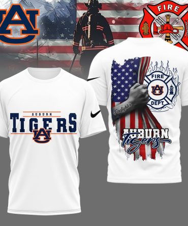 Auburn Tigers , Premium Ncaa Firefighter American Flag Shirt Hi