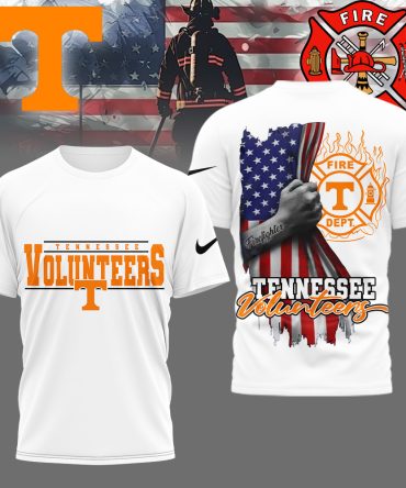 Tennessee Volunteers , Premium Ncaa Firefighter American Flag Shirt Hi