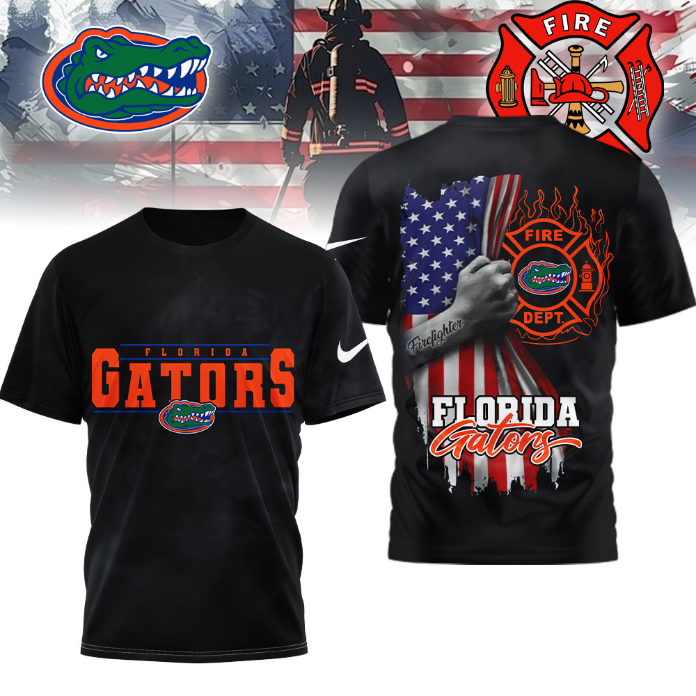 Florida Gators , Premium Ncaa Firefighter American Flag Shirt Hi