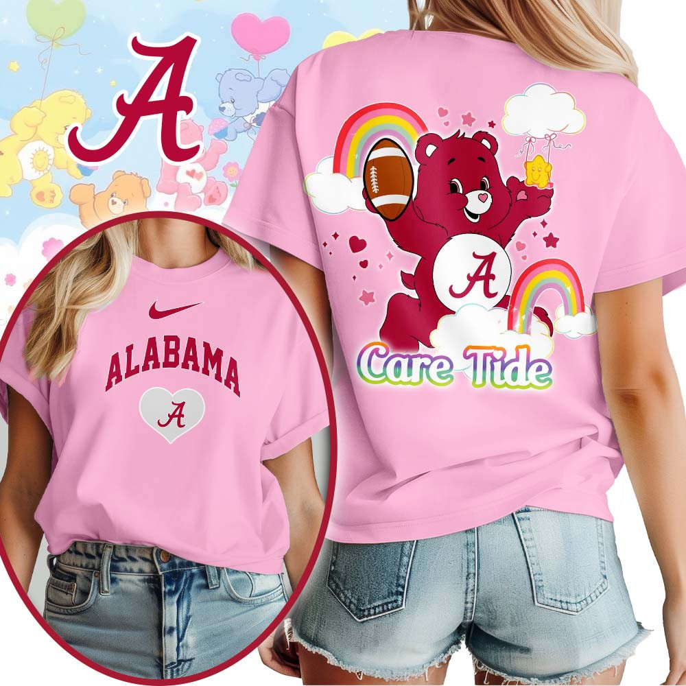 Alabama Crimson Tide , Premium Ncaa X Care Bears 3D T-Shirt Mm