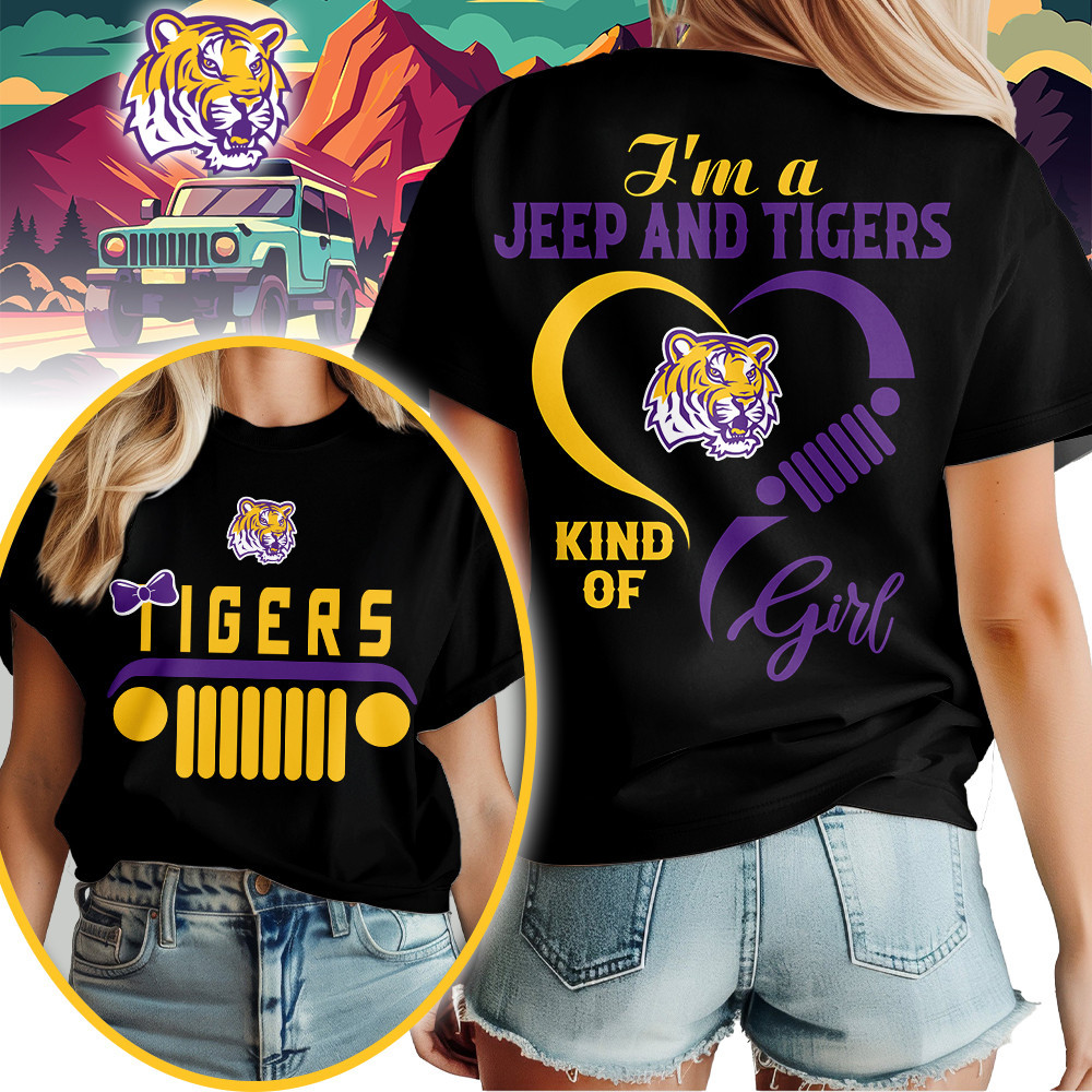 Lsu Tigers , Premium Ncaa Jeep Girl Unisex Shirt Td