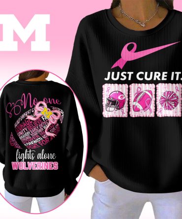 Michigan Wolverines , Premium Ncaa Breast Cancer Awareness T-Shirt And Sweatshirt Ny