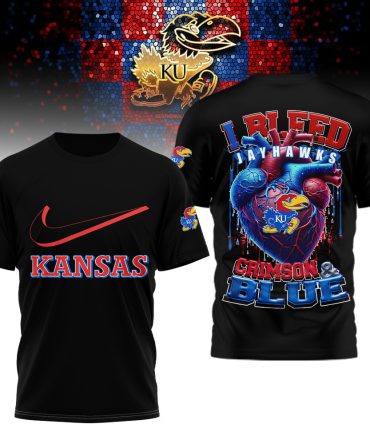 Kansas Jayhawks , Premium Ncaa I Bleed 3D Shirt Hi
