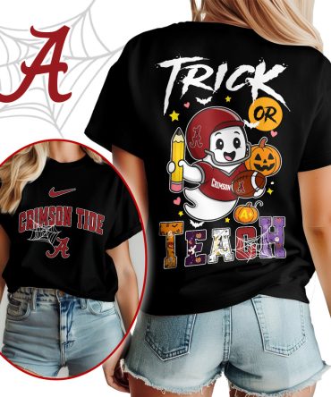Alabama Crimson Tide , Premium Ncaa Halloween Trick Or Teach Unisex Shirt Ny