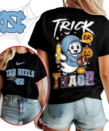 North Carolina Tar Heels , Premium Ncaa Halloween Trick Or Teach Unisex Shirt Ny