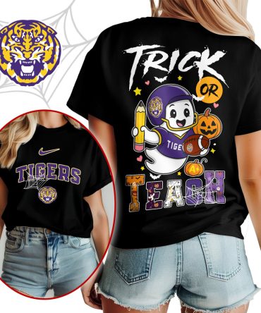 Lsu Tigers , Premium Ncaa Halloween Trick Or Teach Unisex Shirt Ny