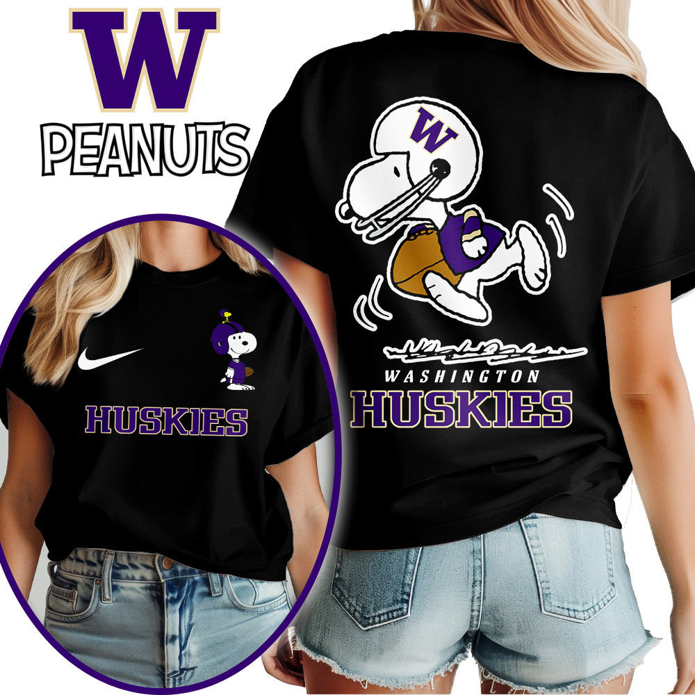 Washington Huskies , Premium Ncaa X Peanuts Fan 3D Shirt Hi