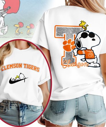 Clemson Tigers , Premium Ncaa Snoopy T-Shirt Mm