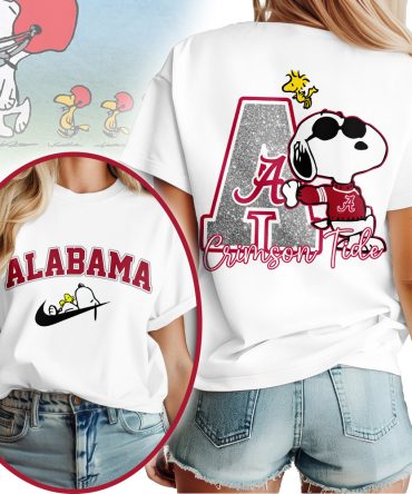 Alabama Crimson Tide , Premium Ncaa Snoopy T-Shirt Mm