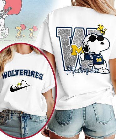 Michigan Wolverines , Premium Ncaa Snoopy T-Shirt Mm