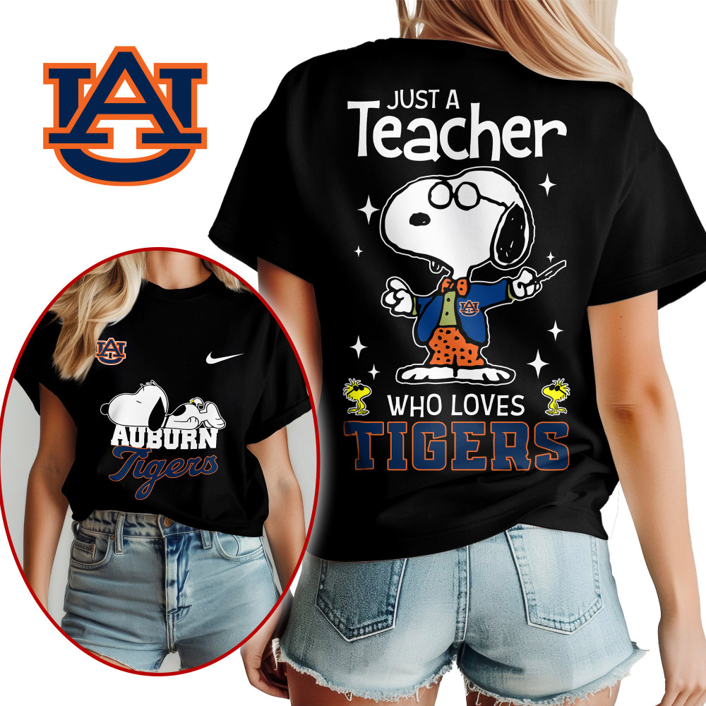 Auburn Tigers , Premium Ncaa Snoopy Teacher Appreciation Women Shirt Ny