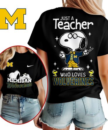 Michigan Wolverines , Premium Ncaa Snoopy Teacher Appreciation Women Shirt Ny