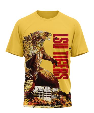 Lsu Tigers , Premium Ncaa Godzilla King Of The Monsters 3D Shirt Ny