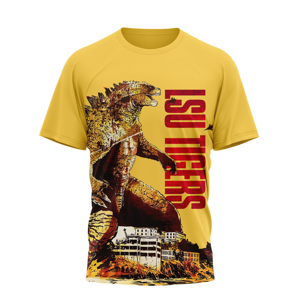 Lsu Tigers , Premium Ncaa Godzilla King Of The Monsters 3D Shirt Ny