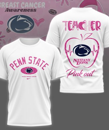 Penn State Nittany Lions , Premium Ncaa Teacher Tackle Breast Cancer Shirt Ny