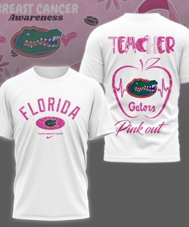 Florida Gators , Premium Ncaa Teacher Tackle Breast Cancer Shirt Ny