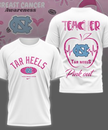 North Carolina Tar Heels , Premium Ncaa Teacher Tackle Breast Cancer Shirt Ny