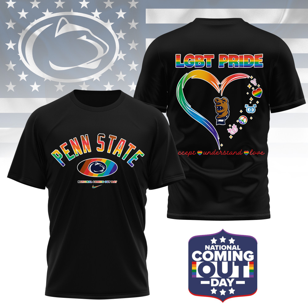 Penn State Nittany Lions , Premium Ncaa National Coming Out Day 3D Shirt Ny