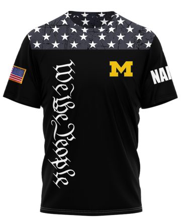 Michigan Wolverines , Premium Ncaa We The People T-Shirt Mm