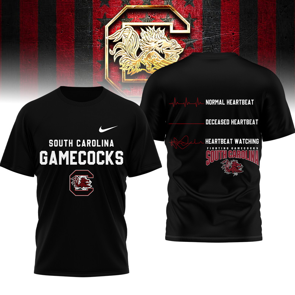 South Carolina Gamecocks , Premium Ncaa Heartbeat Of True Fan 3D Shirt Hi