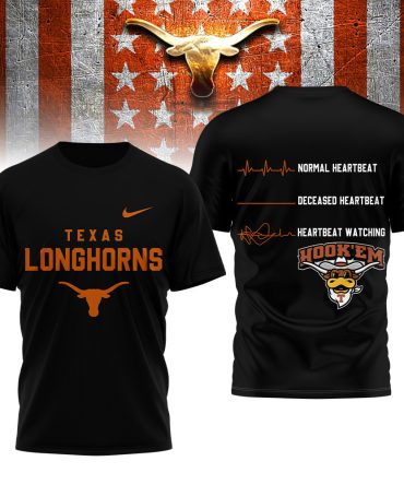 Texas Longhorns , Premium Ncaa Heartbeat Of True Fan 3D Shirt Hi