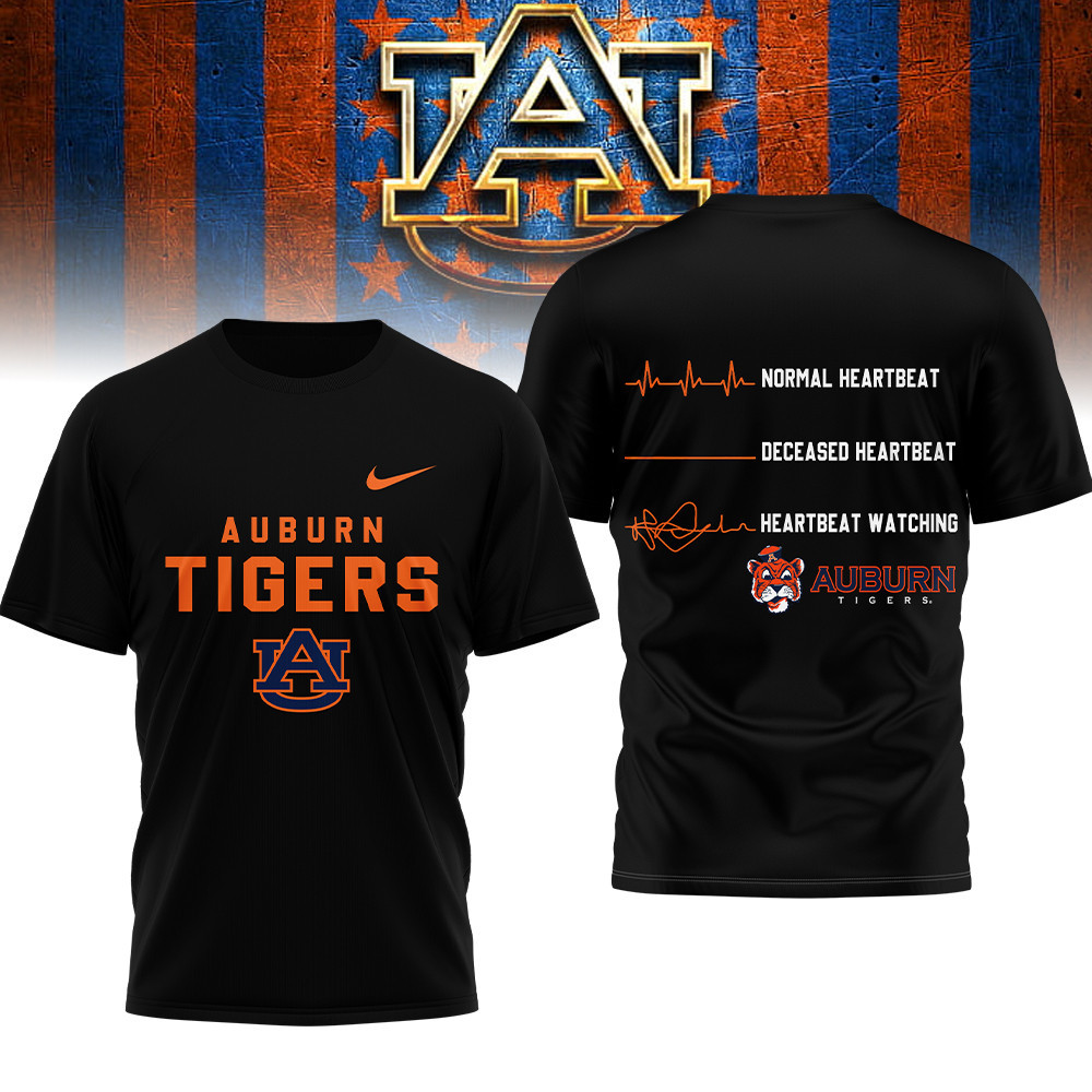 Auburn Tigers , Premium Ncaa Heartbeat Of True Fan 3D Shirt Hi