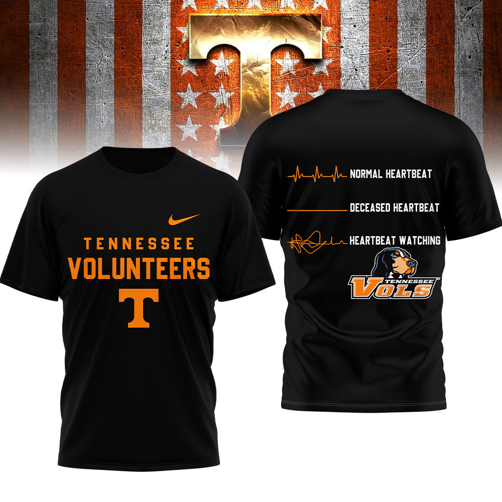 Tennessee Volunteers , Premium Ncaa Heartbeat Of True Fan 3D Shirt Hi
