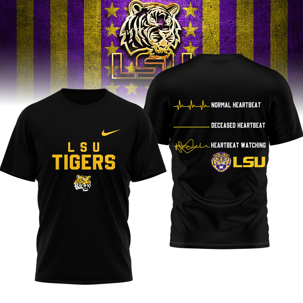 Lsu Tigers , Premium Ncaa Heartbeat Of True Fan 3D Shirt Hi