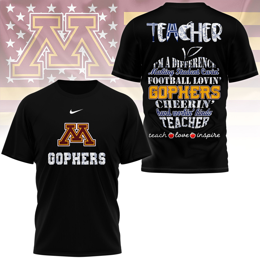 Minnesota Golden Gophers , Premium Teacher Pride 3D Shirt Ny