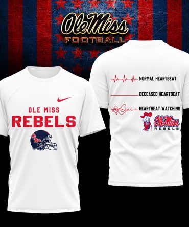 Ole Miss Rebels , Premium Ncaa Heartbeat Of True Fan 3D Shirt Hi