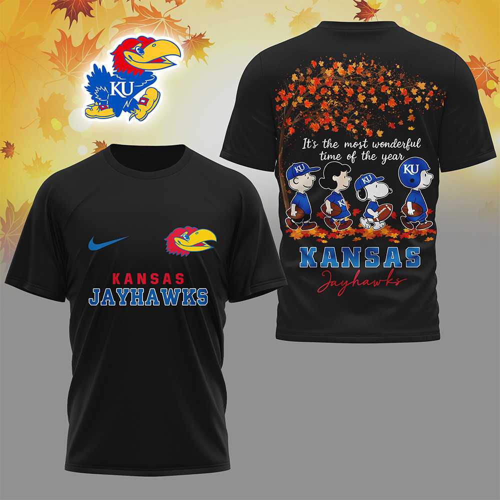 Kansas Jayhawks , Premium Ncaa Fall Season 3D Shirt Hi