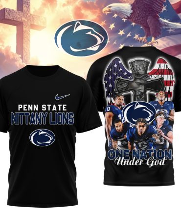 Penn State Nittany Lions , Premium Ncaa One Nation Under God 3D Shirt Hi