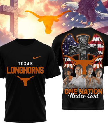Texas Longhorns , Premium Ncaa One Nation Under God 3D Shirt Hi