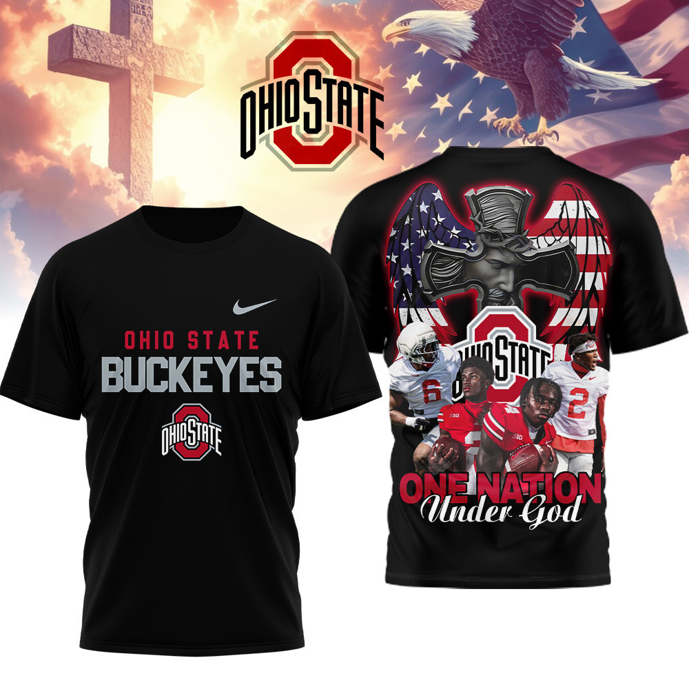 Ohio State Buckeyes , Premium Ncaa One Nation Under God 3D Shirt Hi