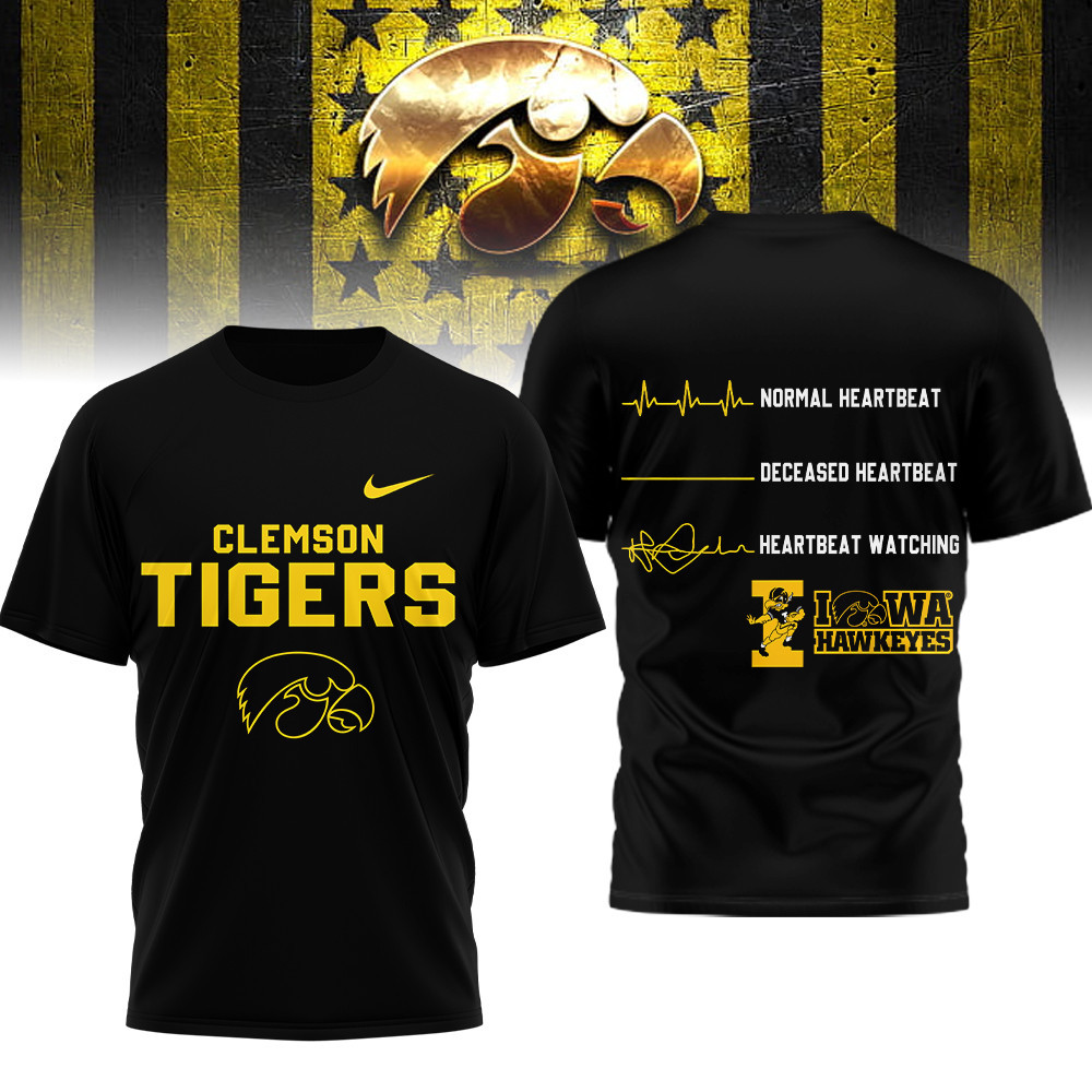 Iowa Hawkeyes , Premium Ncaa Heartbeat Of True Fan 3D Shirt Hi
