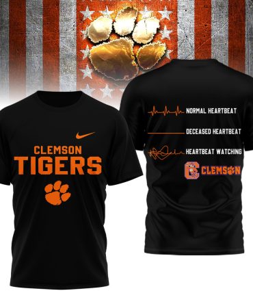 Clemson Tigers , Premium Ncaa Heartbeat Of True Fan 3D Shirt Hi