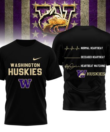Washington Huskies , Premium Ncaa Heartbeat Of True Fan 3D Shirt Hi