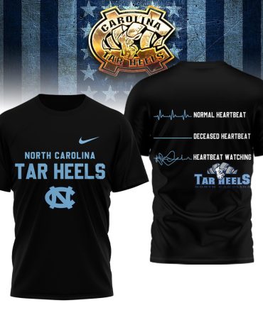 North Carolina Tar Heels , Premium Ncaa Heartbeat Of True Fan 3D Shirt Hi