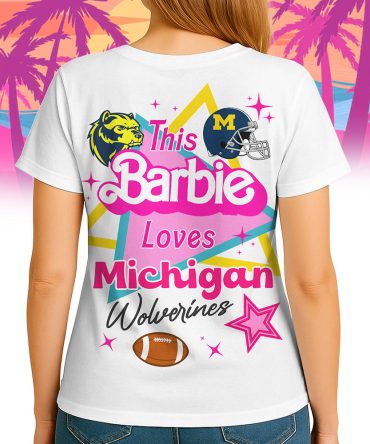 Michigan Wolverines , Premium Ncaa Barbie Shirt Hi