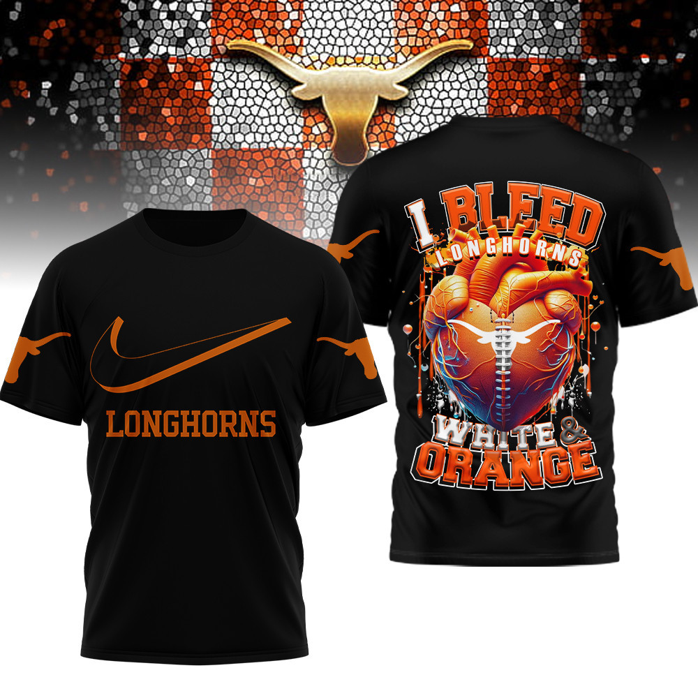 Texas Longhorns , Premium Ncaa I Bleed 3D Shirt Hi