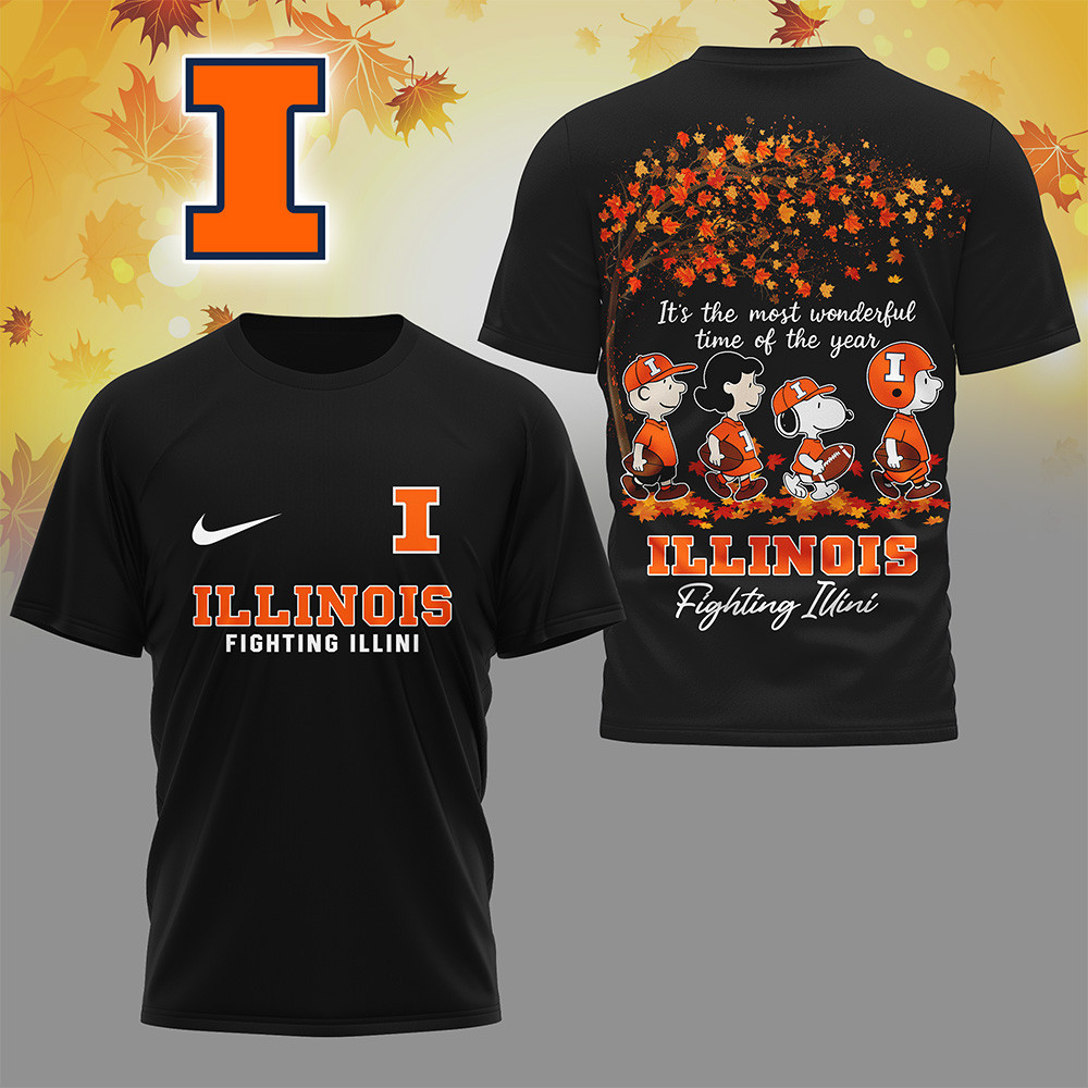 Illinois Fighting Illini , Premium Ncaa Fall Season 3D Shirt Hi