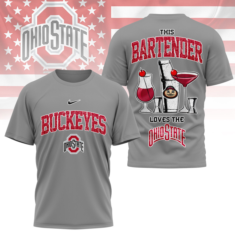 Ohio State Buckeyes , Premium Ncaa Bartender Fan 3D Shirt Ny