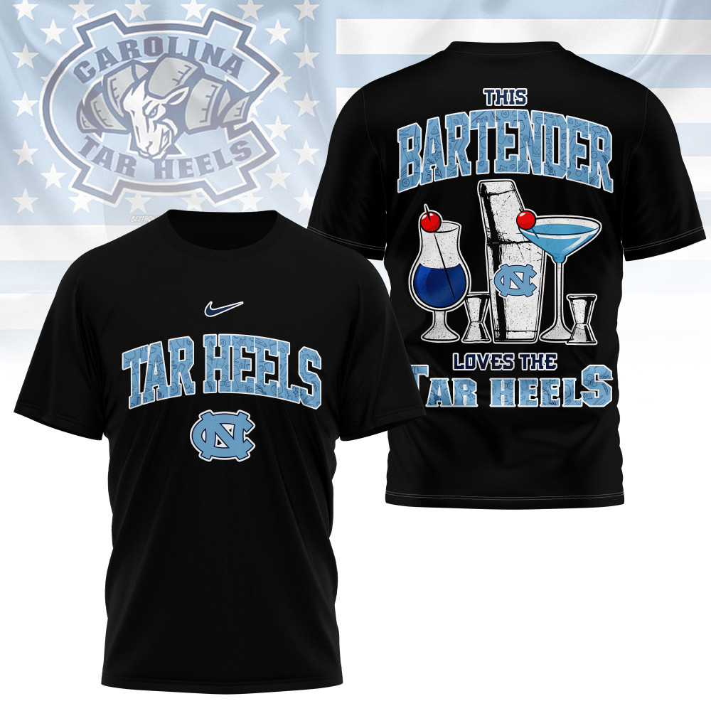 North Carolina Tar Heels , Premium Ncaa Bartender Fan 3D Shirt Ny