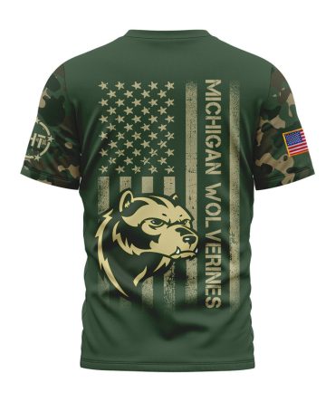 Michigan Wolverines , Premium Ncaa Veteran T-Shirt Mm